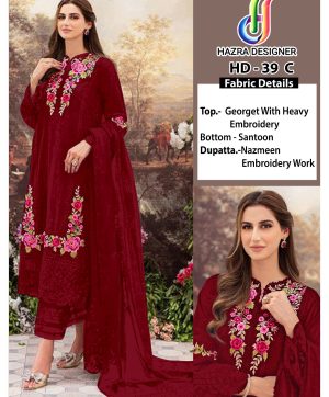 HAZRA DESIGNER HD 39 C PAKISTANI SUITS