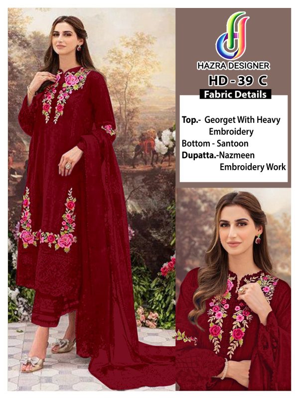 HAZRA DESIGNER HD 39 C PAKISTANI SUITS