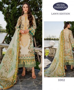 HUDA FASHION 1002 COTTON SALWAR SUITS