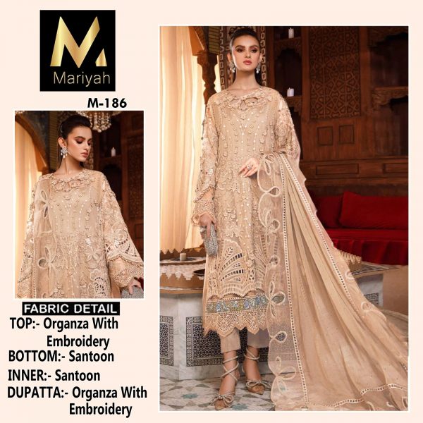 MARIYAH DESIGNER M 186 PAKISTANI SUITS IN INDIA