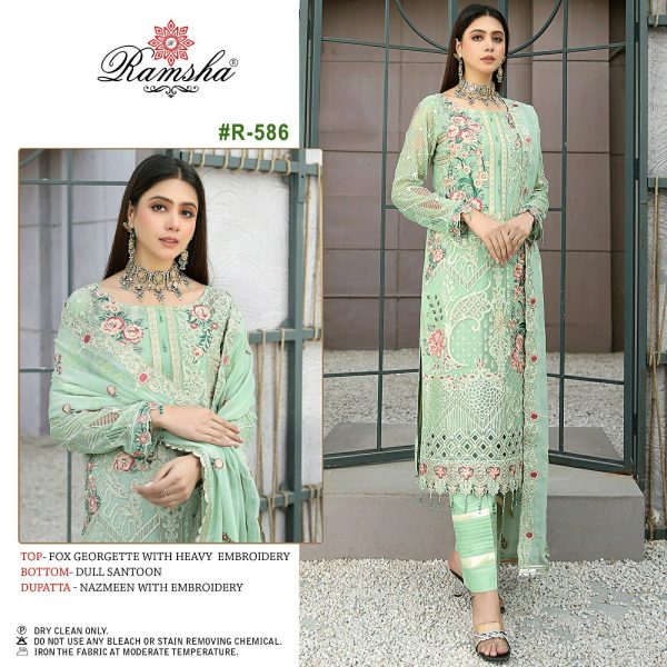 RAMSHA FASHION R 586 PAKISTANI SALWAR SUITS