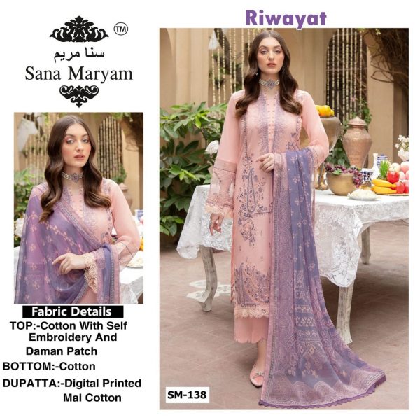 SANA MARYAM SM 138 RIWAYAT PAKISTANI SUITS