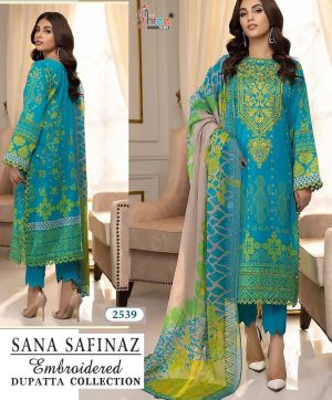 SHREE FABS 2539 SANA SAFINAZ EMBROIDERED SALWAR SUITS