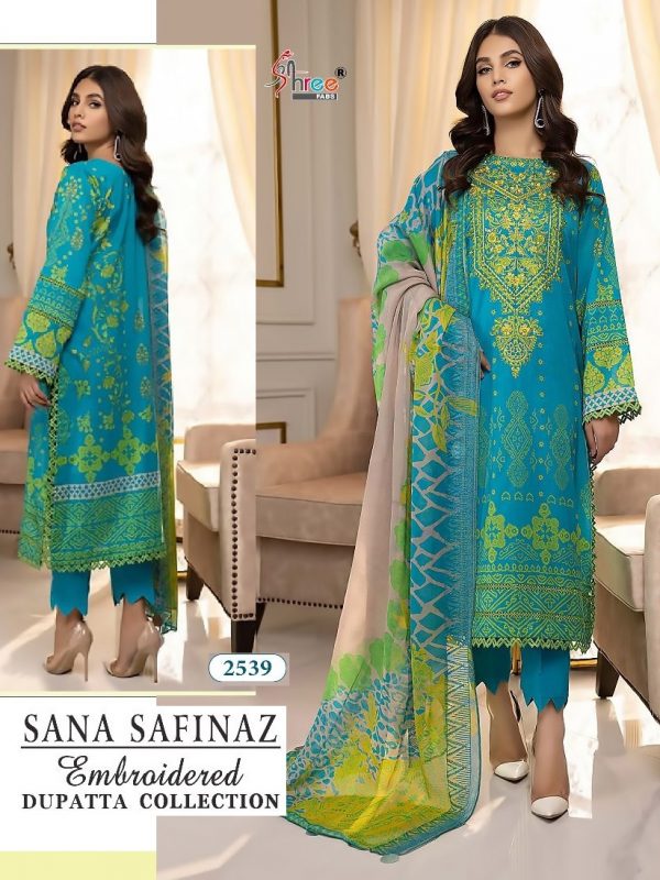 SHREE FABS 2539 SANA SAFINAZ EMBROIDERED SALWAR SUITS