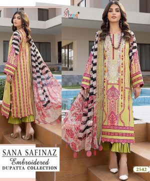 SHREE FABS 2542 SANA SAFINAZ EMBROIDERED SALWAR SUITS