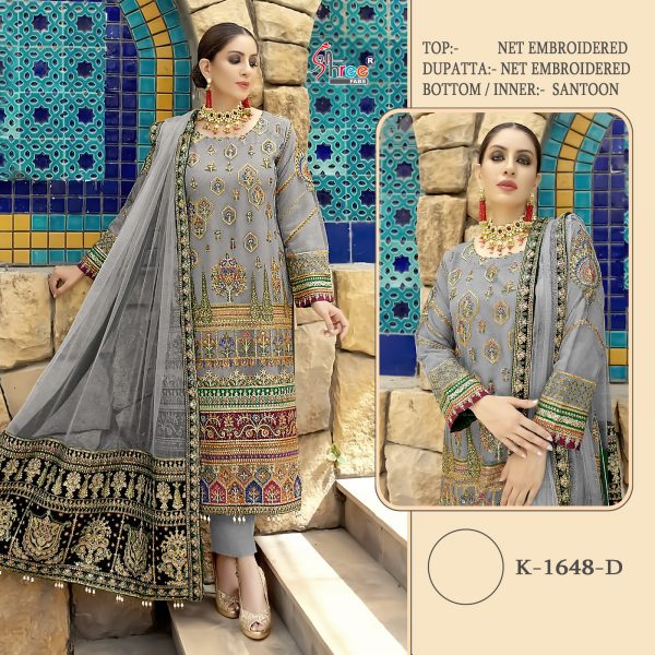 SHREE FABS K 1648 D PAKISTANI SUITS MANUFACTURER