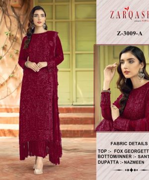 ZARQASH Z 3009 A PAKISTANI SUITS MANUFACTURER