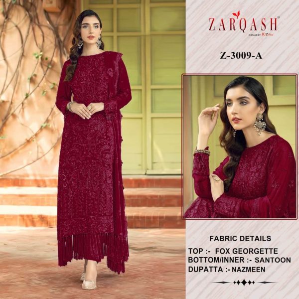 ZARQASH Z 3009 A PAKISTANI SUITS MANUFACTURER