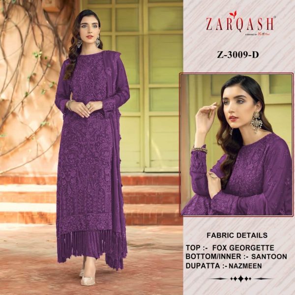 ZARQASH Z 3009 D PAKISTANI SUITS MANUFACTURER