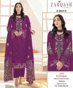 ZARQASH Z 3031 C PAKISTANI SUITS IN INDIA