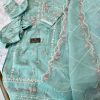 ZIAAZ DESIGNS 176 NOOR LIGHT ICE BLUE READYMADE SUITS