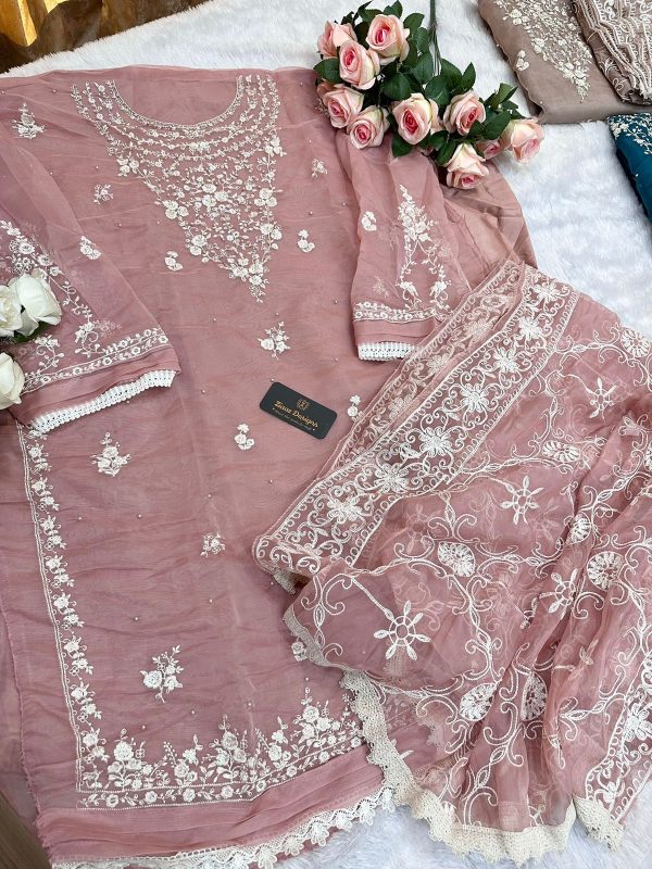 ZIAAZ DESIGNS 191 COLORS ORGANZA SUITS