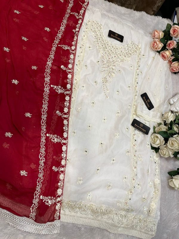 ZIAAZ DESIGNS 268 CREAM NOOR PAKISTANI SUITS