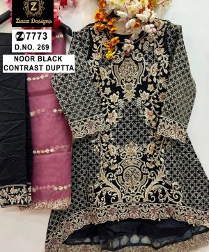 ZIAAZ DESIGNS 269 NOOR BLACK PAKISTANI SUITS