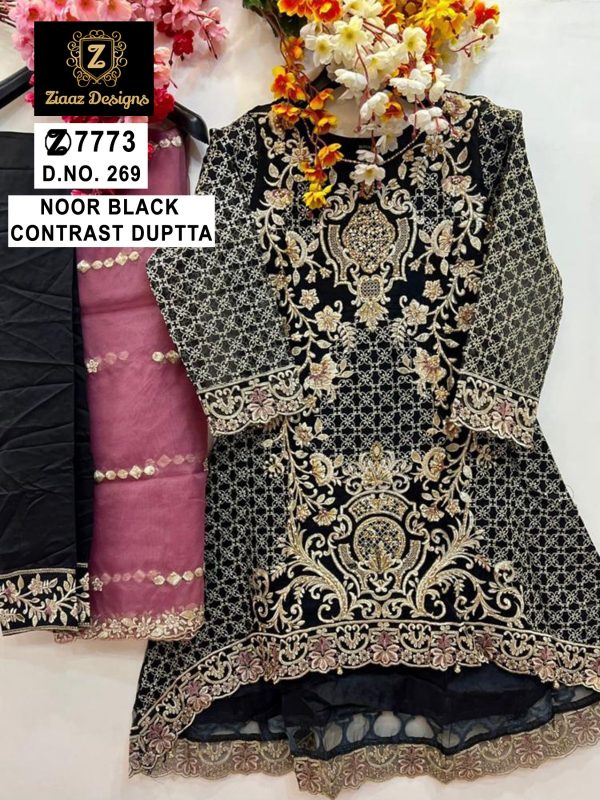 ZIAAZ DESIGNS 269 NOOR BLACK PAKISTANI SUITS