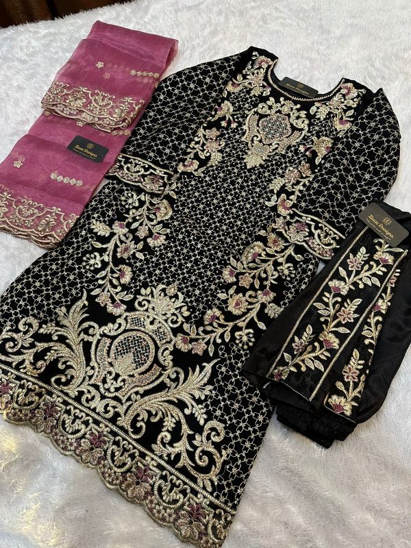 ZIAAZ DESIGNS 269 NOOR BLACK PAKISTANI SUITS