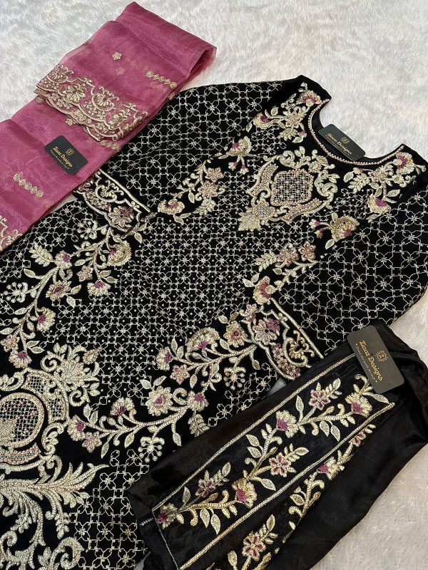 ZIAAZ DESIGNS 269 NOOR BLACK PAKISTANI SUITS