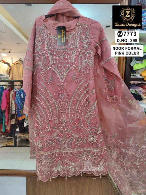 ZIAAZ DESIGNS 299 NOOR FORMAL PINK PAKISTANI SUITS