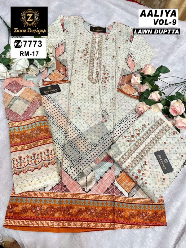 ZIAAZ DESIGNS RM 17 AALIYA VOL 9 READYMADE SUITS