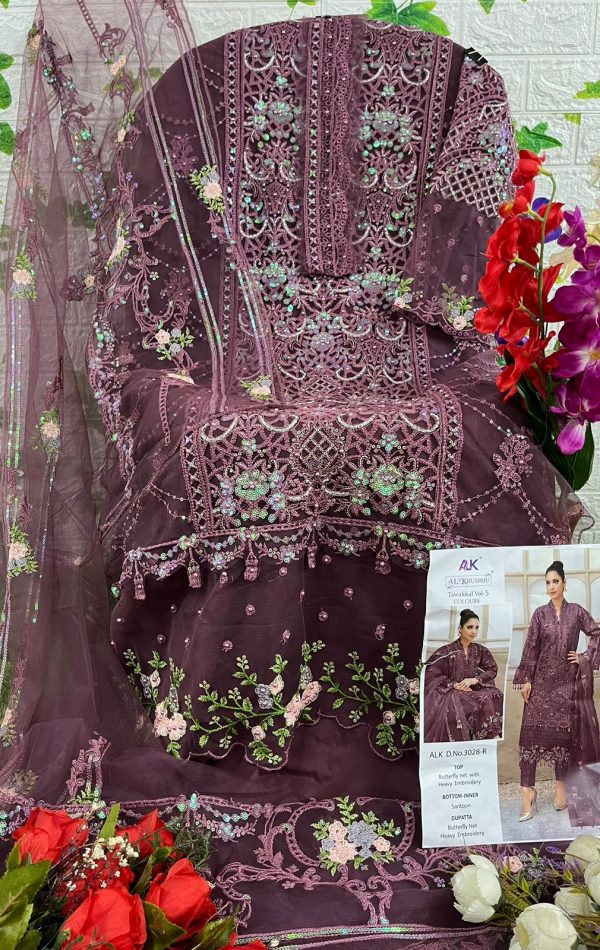 AL KHUSHBU ALK 3028 R TAWAKKAL VOL 5 SALWAR SUITS