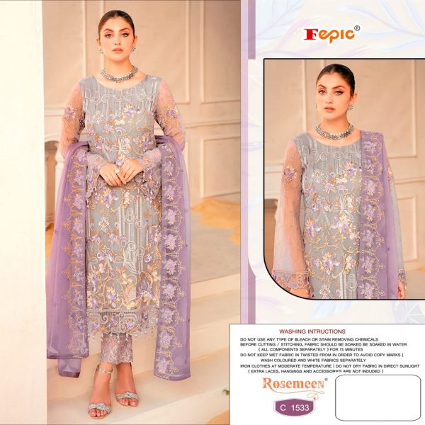 FEPIC 1533 ROSEMEEN PAKISTANI SUITS WHOLESALER