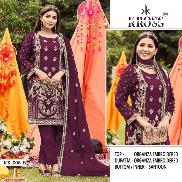 KROSS KULTURE KK 008 PAKISTANI SUITS IN COLOUR