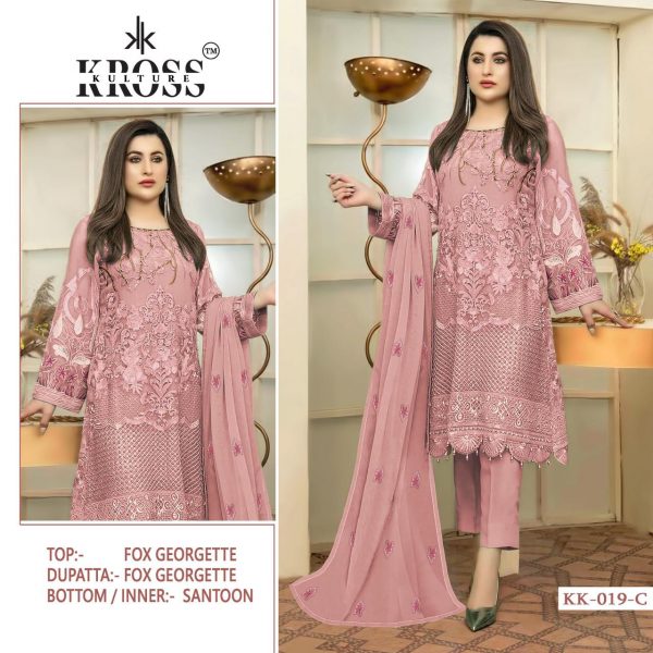 KROSS KULTURE KK 019 PAKISTANI SUITS IN COLOUR