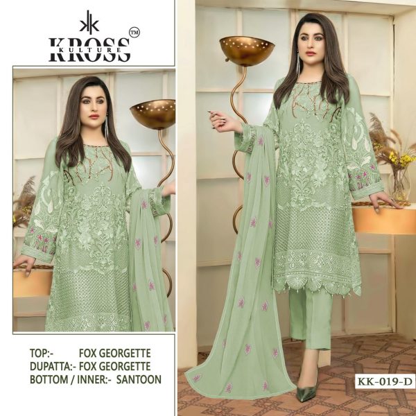 KROSS KULTURE KK 019 PAKISTANI SUITS IN COLOUR