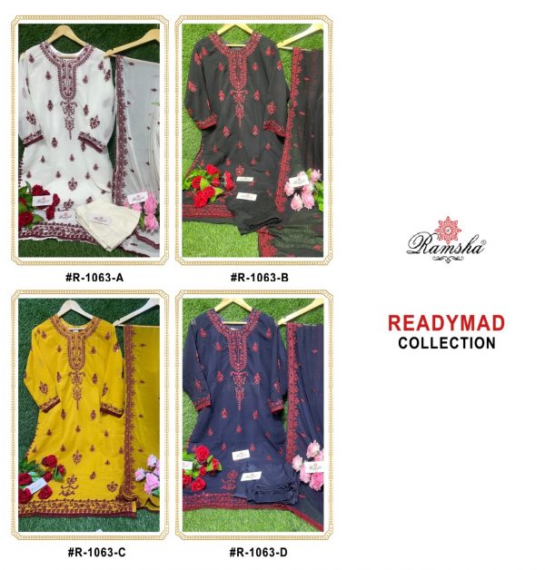 RAMSHA FASHION R 1063 PAKISTANI READYMADE SUITS