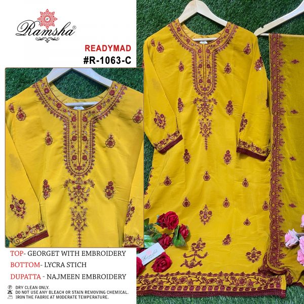 RAMSHA FASHION R 1063 PAKISTANI READYMADE SUITS