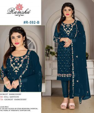 RAMSHA FASHION R 592 B PAKISTANI SUITS IN INDIA