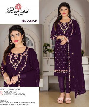 RAMSHA FASHION R 592 C PAKISTANI SUITS IN INDIA