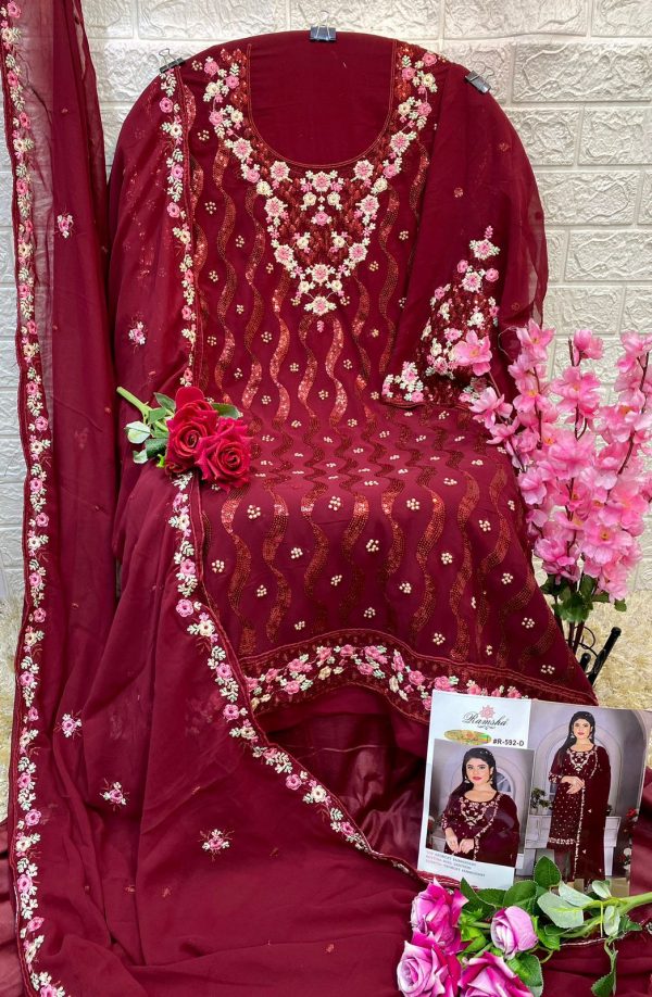 RAMSHA FASHION R 592 D PAKISTANI SUITS IN INDIA