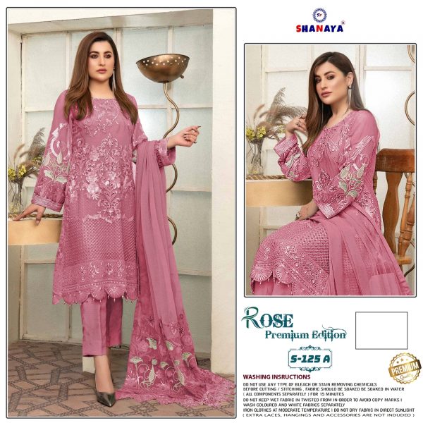 SHANAYA FASHION S 125 A ROSE PAKISTANI SUITS