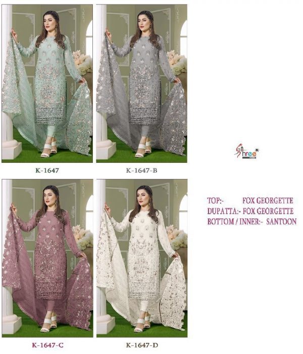 SHREE FABS K 1647 SERIES PAKISTANI SUITS IN INDIA