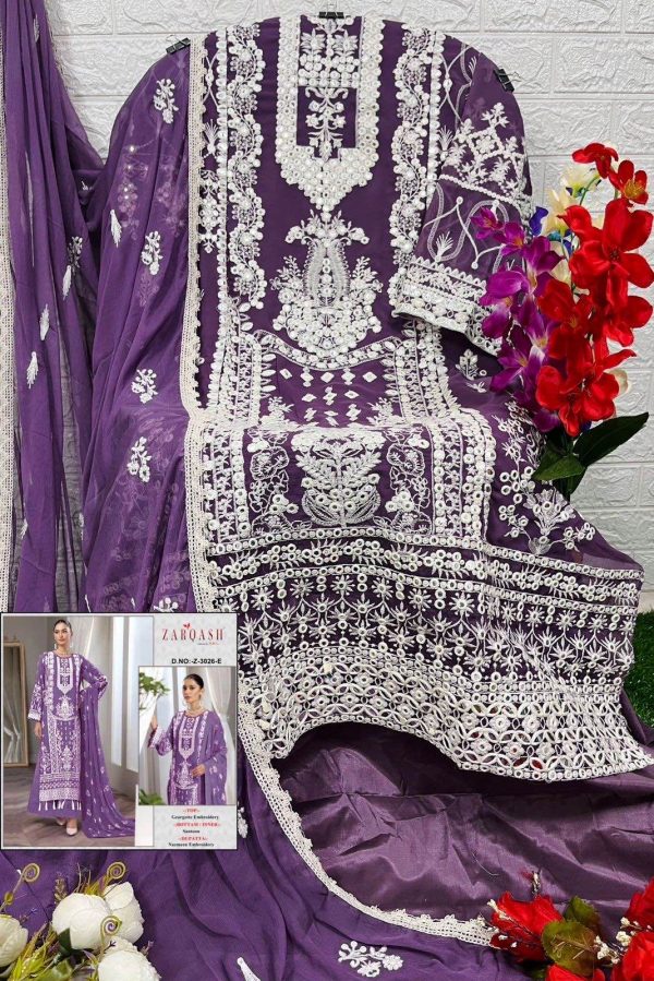 ZARQASH 3026 PAKISTANI SUITS IN INDIA