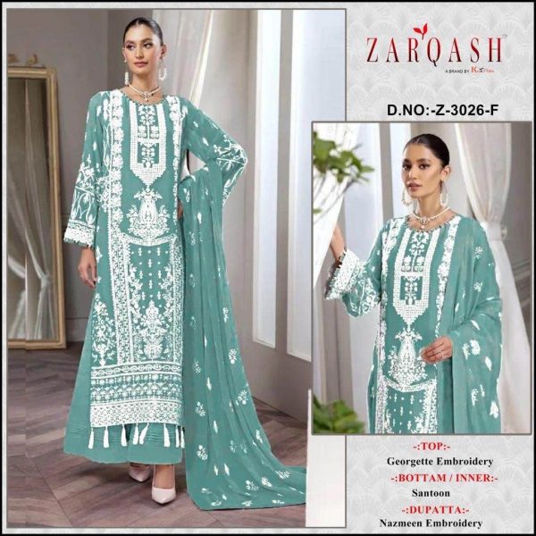 ZARQASH 3026 PAKISTANI SUITS IN INDIA