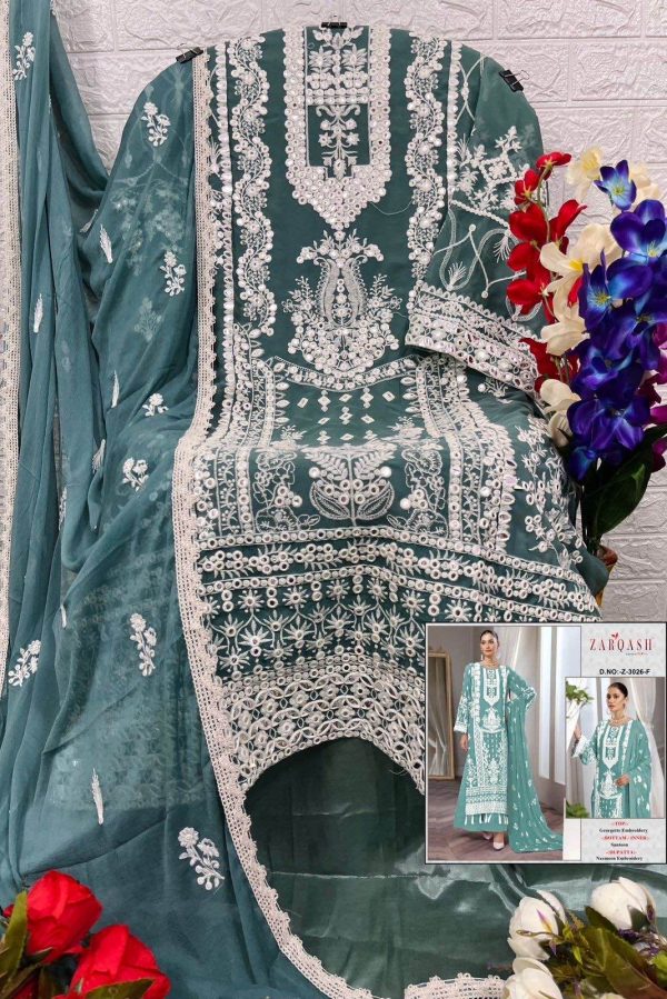 ZARQASH 3026 PAKISTANI SUITS IN INDIA