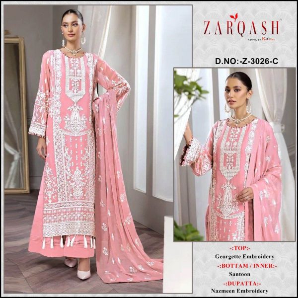 ZARQASH 3026 PAKISTANI SUITS IN INDIA