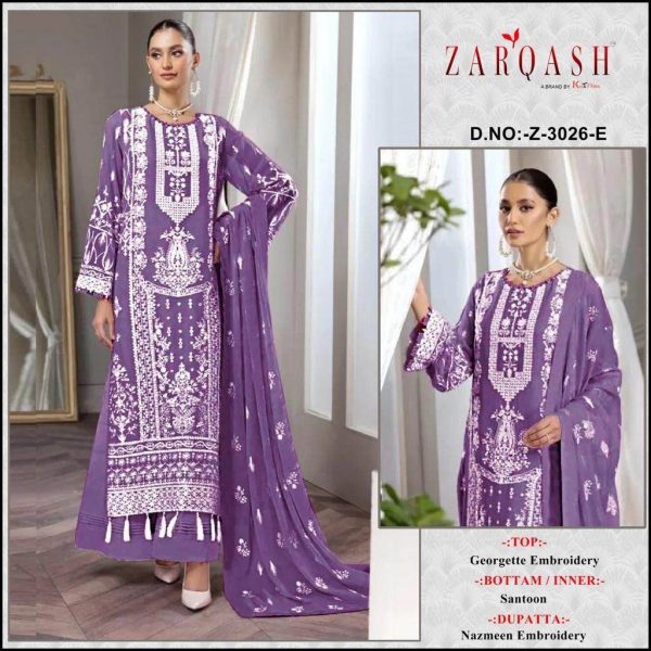 ZARQASH 3026 PAKISTANI SUITS IN INDIA