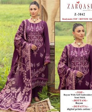 ZARQASH Z 3042 PAKISTANI SUITS IN INDIA