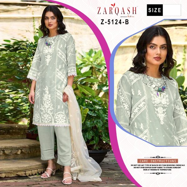 ZARQASH Z 5124 READYMADE SUITS IN COLOURS