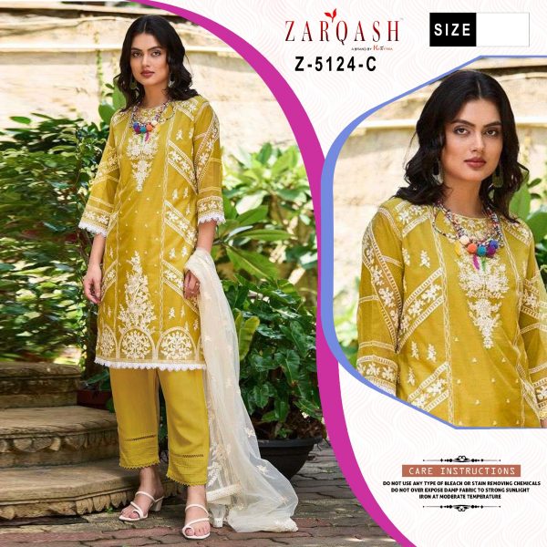 ZARQASH Z 5124 READYMADE SUITS IN COLOURS