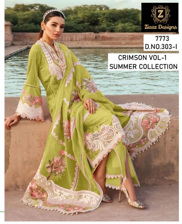 ZIAAZ DESIGNS 303 I CRIMSON VOL 1 SALWAR SUITS