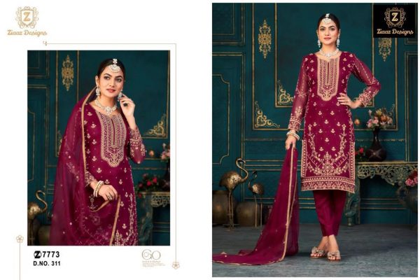 ZIAAZ DESIGNS 311 ORGANZA SALWAR KAMEEZ