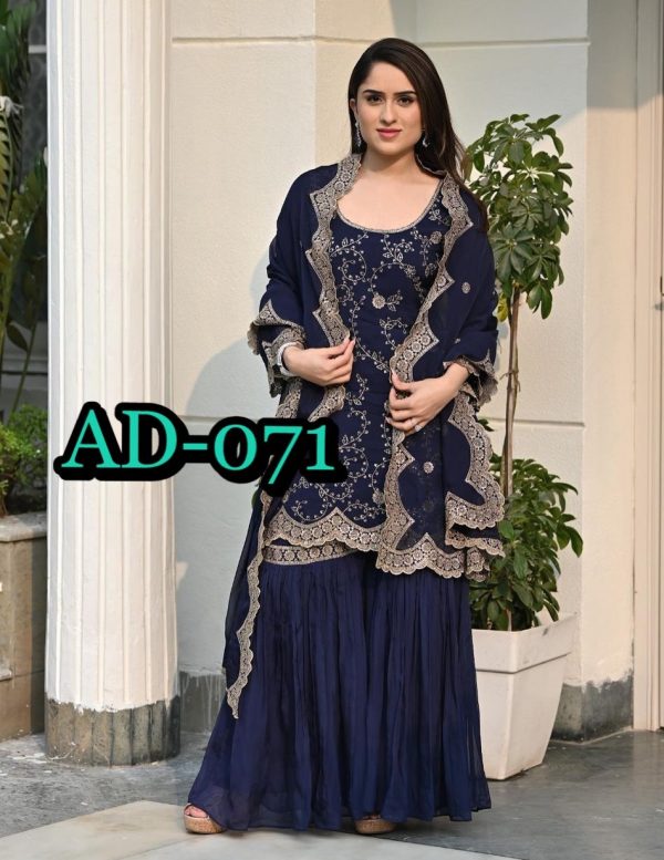 AAROHI DESIGNER AD 071 DESIGNER SUITS WHOLESALE