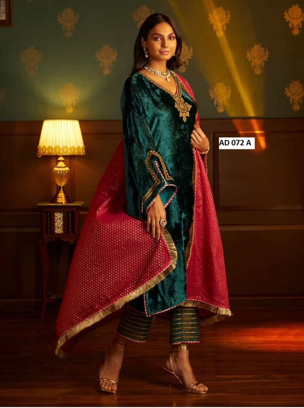 AAROHI DESIGNER AD 072 A DESIGNER VELVET SUITS