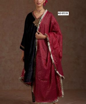 AAROHI DESIGNER AD 072 B DESIGNER VELVET SUITS