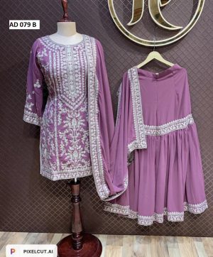 AAROHI DESIGNER AD 079 B TOP SHARARA SUITS