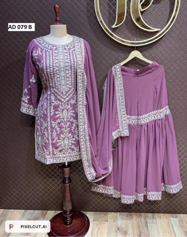 AAROHI DESIGNER AD 079 B TOP SHARARA SUITS